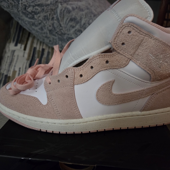 Jordan Other - Nike Mens Pink and White Suede Jordans